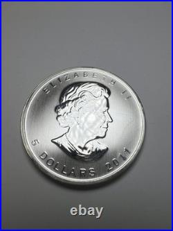 2011 Canadian Maple Leaf 999.9 Silver 1oz Bullion Coin