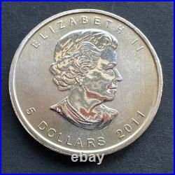 2011 Maple 1oz. 999 Canada Bullion Fine Silver Coin 5 Dollars Elizabeth II
