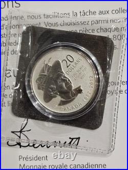 2012 Canada $20 Fine Silver Commemorative Coin Queen Elizabeth II Maple Leaf