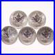 2012 Canada Silver $5 Maple Leaf. 9999 5-Coin Lot