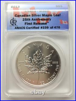 2013 1oz Silver Maple Leaf + 2016 1oz Piedfort Coat of Arms NGC/ANACS MS/PF 69 2013 1oz Silver Maple Leaf + 2016 1oz Piedfort Coat of Arms NGC/ANACS MS/PF 69