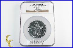 2013 25th Anniversary Canadian 5 oz. 9999 Silver Maple Leaf S$50 Reverse PF-70