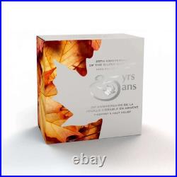 2013 $5 Silver Maple Leaf 25th Anniversary Pure Silver High Relief Piedfort 1 oz
