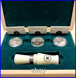 2013 Canada $10 DUCKS OF CANADA 3 Coin Silver Proof Set with RCM Duck Call