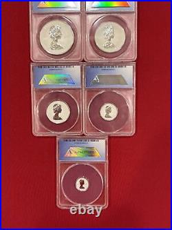 2013 Canada 25th Anniversary Silver Maple Leaf 6-Coin Set ANACS RP69 1st Release