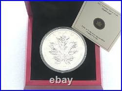 2013 Canada Maple Leaf 25th Anniversary $50 Fifty Dollar Silver 5oz Coin Box Coa
