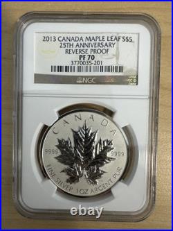2013 Canada Maple Leaf Reverse Proof Silver 1 Oz. 9999 NGC PF70