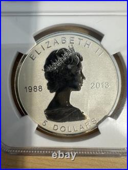 2013 Canada Maple Leaf Reverse Proof Silver 1 Oz. 9999 NGC PF70