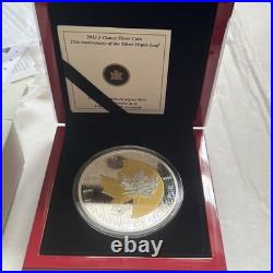 2013 Canadian 5oz Silver Coin 5oz 999 Silver 25th Anniversary of the Maple Leaf
