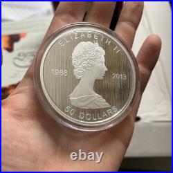 2013 Canadian 5oz Silver Coin 5oz 999 Silver 25th Anniversary of the Maple Leaf