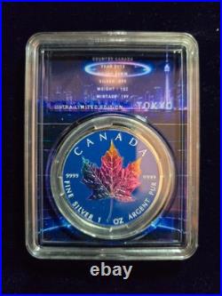 2013 Canadian Maple City Legends Tokyo 1oz Silver Colorised Coin Sigma Verified