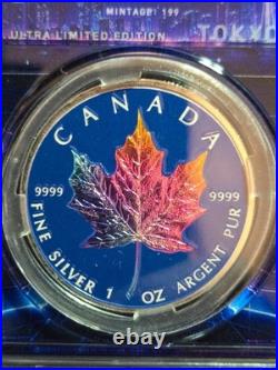 2013 Canadian Maple City Legends Tokyo 1oz Silver Colorised Coin Sigma Verified