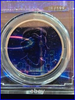 2013 Canadian Maple City Legends Tokyo 1oz Silver Colorised Coin Sigma Verified