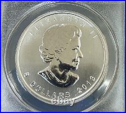 2013 Canadian Silver Maple Leaf! 25th Anniversary First Release Anacs Ms70