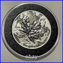 2013 Maple Leaf Piedfort High Relief Rare Round Coin 1 Troy Oz. 9999 Fine Silver
