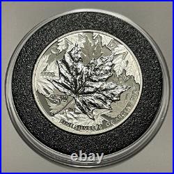 2013 Maple Leaf Piedfort High Relief Rare Round Coin 1 Troy Oz. 9999 Fine Silver