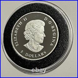 2013 Maple Leaf Piedfort High Relief Rare Round Coin 1 Troy Oz. 9999 Fine Silver