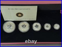 2013 Silver Maple Leaf Coin 25th Anniversary Pure Silver Fractional Set
