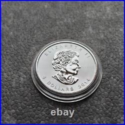 2014 1OZ Silver Canada Maple Leaf 24kt Gold gilded Black Empire ONLY 500pc #429