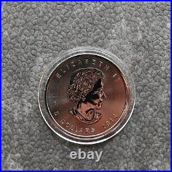 2014 1OZ Silver Canada Maple Leaf 24kt Gold gilded Black Empire ONLY 500pc #429
