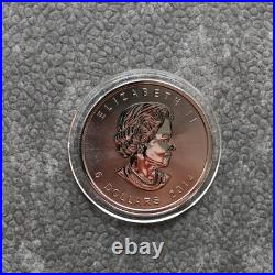 2014 1OZ Silver Canada Maple Leaf 24kt Gold gilded Black Empire ONLY 500pc #429