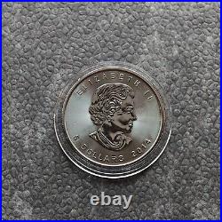 2014 1OZ Silver Canada Maple Leaf 24kt Gold gilded Black Empire ONLY 500pc #429