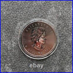 2014 1oz Silver Silver Canada Canada Maple Leaf 24ktGold Black Empire 500BU #429