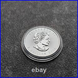 2014 1oz Silver Silver Canada Canada Maple Leaf 24ktGold Black Empire 500BU #429