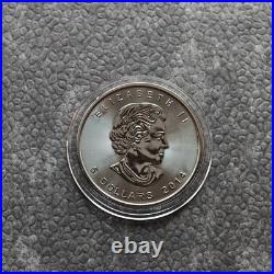 2014 1oz Silver Silver Canada Canada Maple Leaf 24ktGold Black Empire 500BU #429