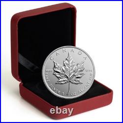 2014 $5 High Relief Special Edition Maple Leaf Pure Silver 1 oz. WithBox & COA