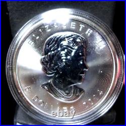 2014 CANADA $5 Dollars Patriotic Maple Leaf 1oz 9999 SILVER Gilded 500 pc