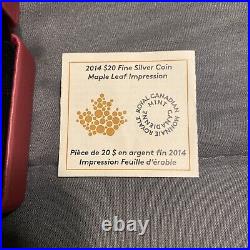 2014 Canada 1 oz Silver Maple Leaf Coin $20 Limited Mintage