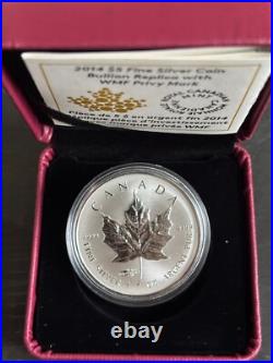 2014 Canada $5 1oz World Money Fair Berlin Privy Silver Maple Leaf Bullion coin