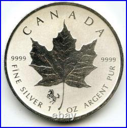 2014 Canada Maple Leaf Coin Horse Privy 9999 Fine Silver 1 oz coin R94