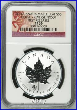 2014 Canada Maple Leaf S $5 Horse Privy Ngc Pf 69 First Releases