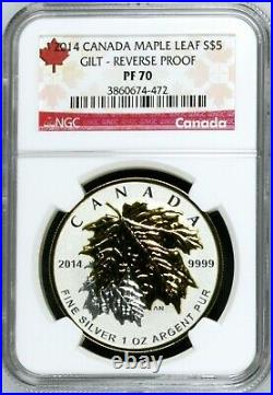 2014 Canada Silver $5 Maple Leaf Fractional Proof NGC PF 70