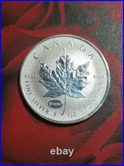 2015 1 Ounce $5.9999 Fine Silver Canada Maple Leaf E=mc2 Prevy Queen Elizabeth