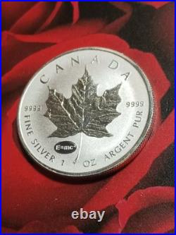 2015 1 Ounce $5.9999 Fine Silver Canada Maple Leaf E=mc2 Prevy Queen Elizabeth