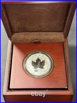 2015 1 Oz 9999 Canada Silver Maple Leaf E=mc² Privy Mark Nice APMEX Wood Display