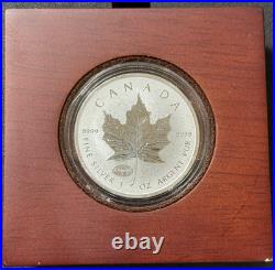 2015 1 Oz 9999 Canada Silver Maple Leaf E=mc² Privy Mark Nice APMEX Wood Display