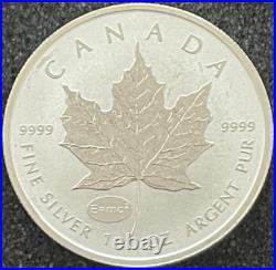 2015 1 Oz 9999 Canada Silver Maple Leaf E=mc² Privy Mark Nice APMEX Wood Display