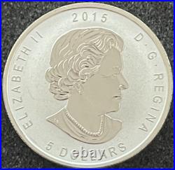 2015 1 Oz 9999 Canada Silver Maple Leaf E=mc² Privy Mark Nice APMEX Wood Display