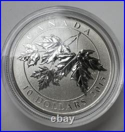 2015 $10 Canadian Maple Leaves 1/2oz silver coin with COA