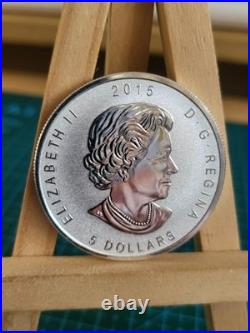 2015 1oz Canadian Maple Leaf Silver coin with E=mc^2 Einstein Privy RARE GENUINE