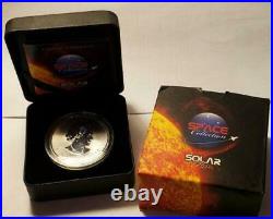 2015.999 Fine Silver and Gold $5 Coin Solar Flare Space Collection Low Mintage