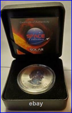 2015.999 Fine Silver and Gold $5 Coin Solar Flare Space Collection Low Mintage