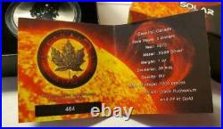 2015.999 Fine Silver and Gold $5 Coin Solar Flare Space Collection Low Mintage