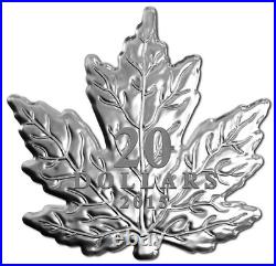 2015 Canada 1 oz Silver $20 Proof Maple Leaf Shaped Coin Original RCM Box & Cert