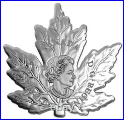 2015 Canada 1 oz Silver $20 Proof Maple Leaf Shaped Coin Original RCM Box & Cert