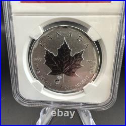 2015 Canada $5 1 oz 9999 Silver Maple Leaf GOAT PRIVY Reverse Proof NGC PF69